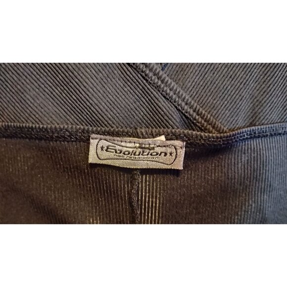 Black Halter Maxi Dress By Evolution With Side Slit  Stretch Fit  Size Medium - Picture 2 of 6